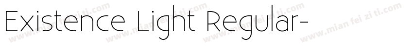 Existence Light Regular字体转换